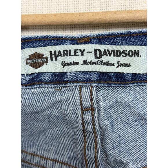 Harley Davidson Jeans Men’s Size 42x30 Blue Denim Motorcycle Biker Medium Wash - Picture 5 of 16